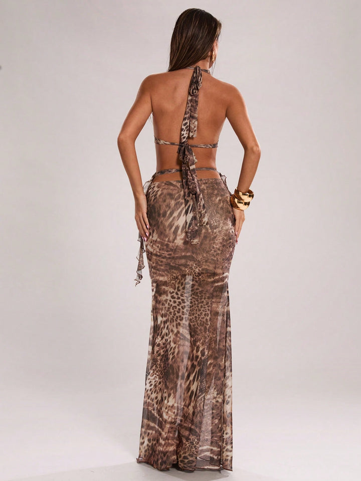 Rochie maxi SHEIN, maro