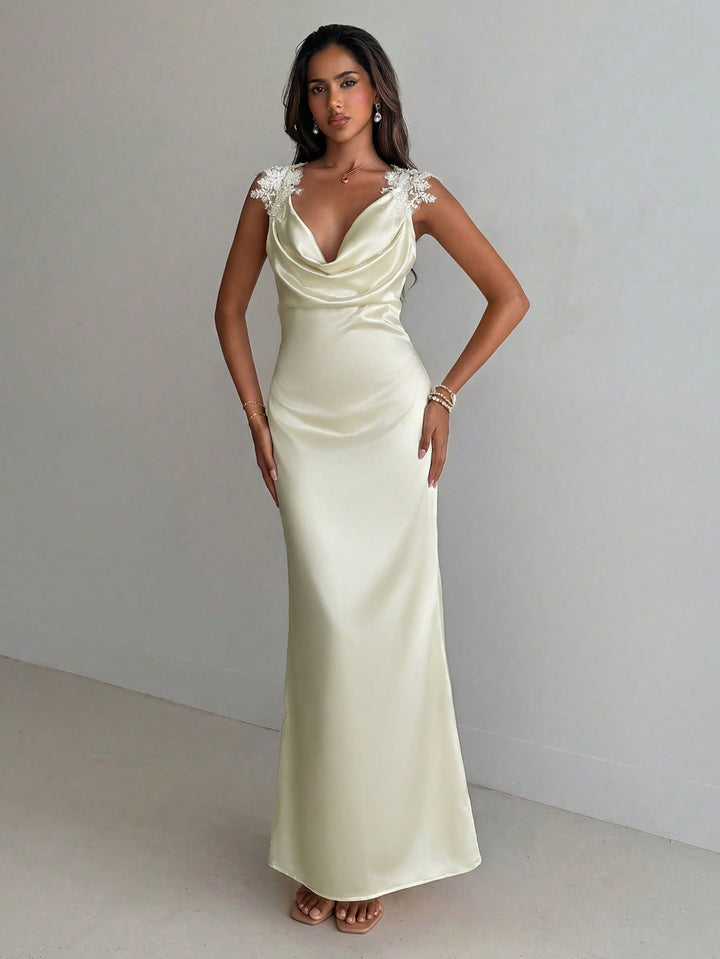 Rochie maxi SHEIN, bej