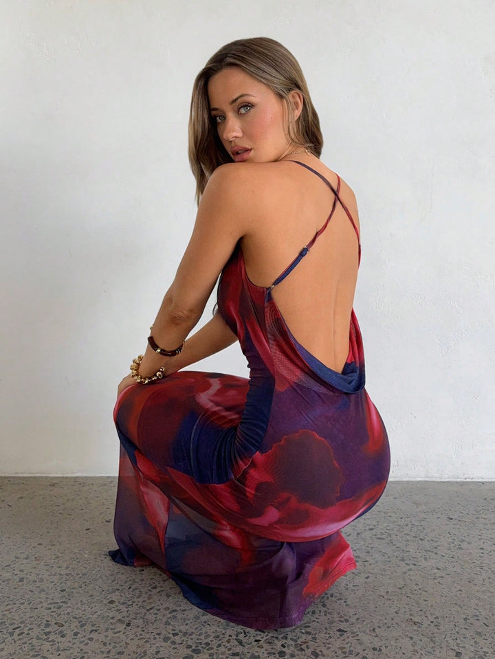 Rochie maxi SHEIN, mix culori