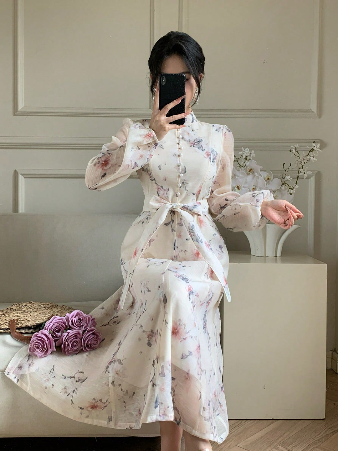 Rochie midi SHEIN, roz