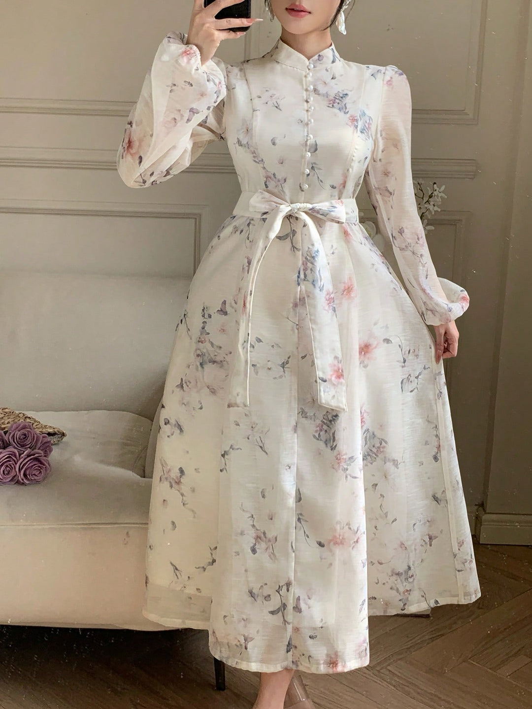 Rochie midi SHEIN, roz