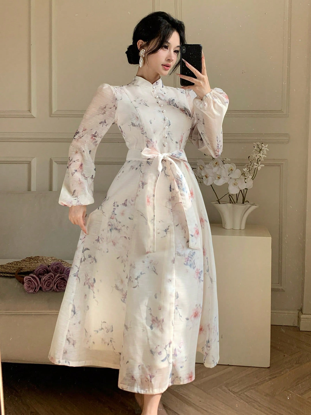 Rochie midi SHEIN, roz