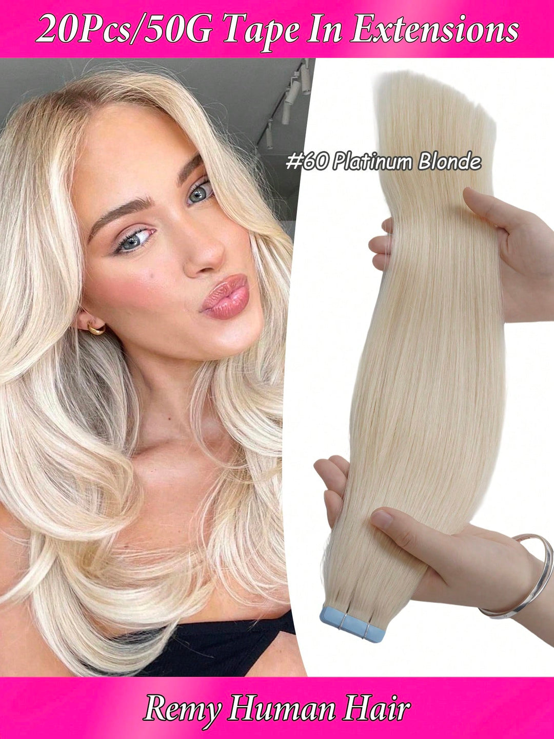 Extensie din păr natural SHEIN, gri