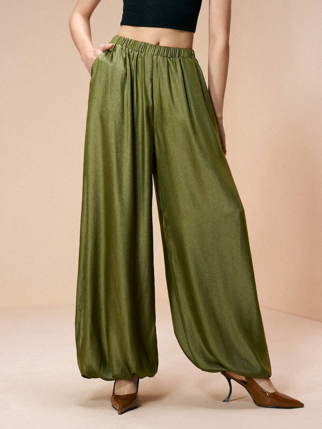 Pantaloni SHEIN, verde