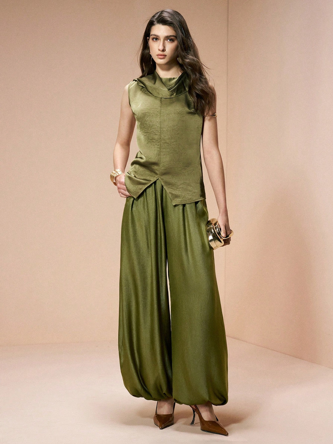 Pantaloni SHEIN, verde