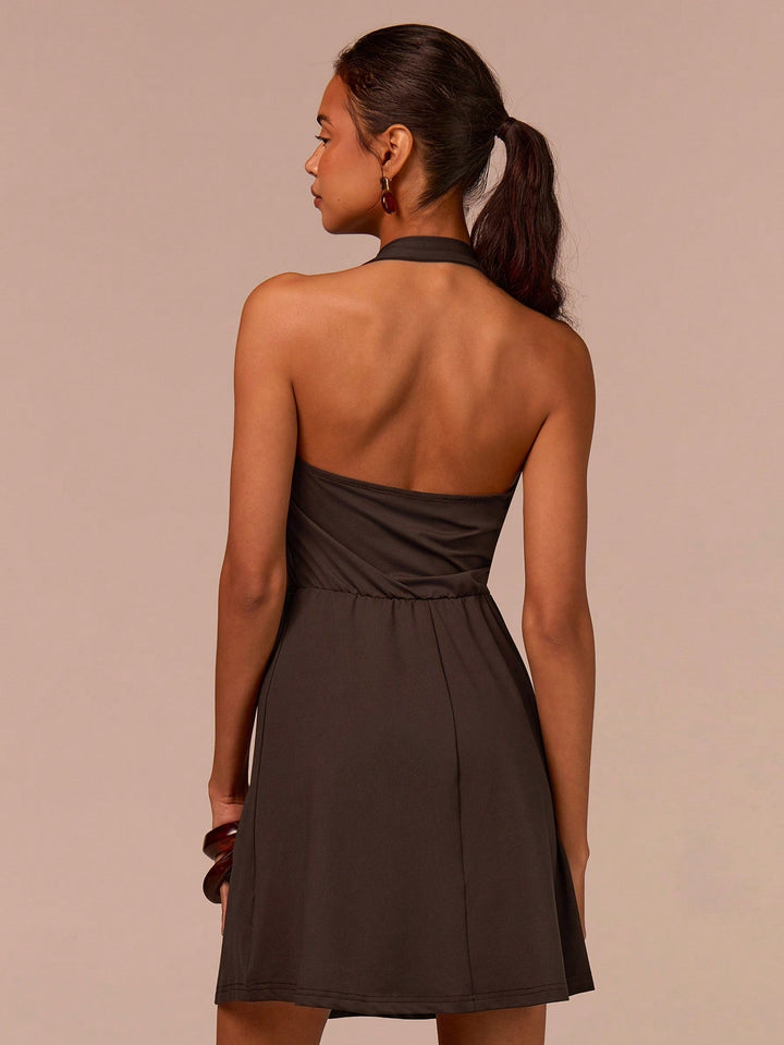 Rochie scurtă SHEIN, maro