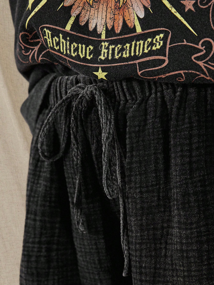 Pantaloni scurți SHEIN, negru