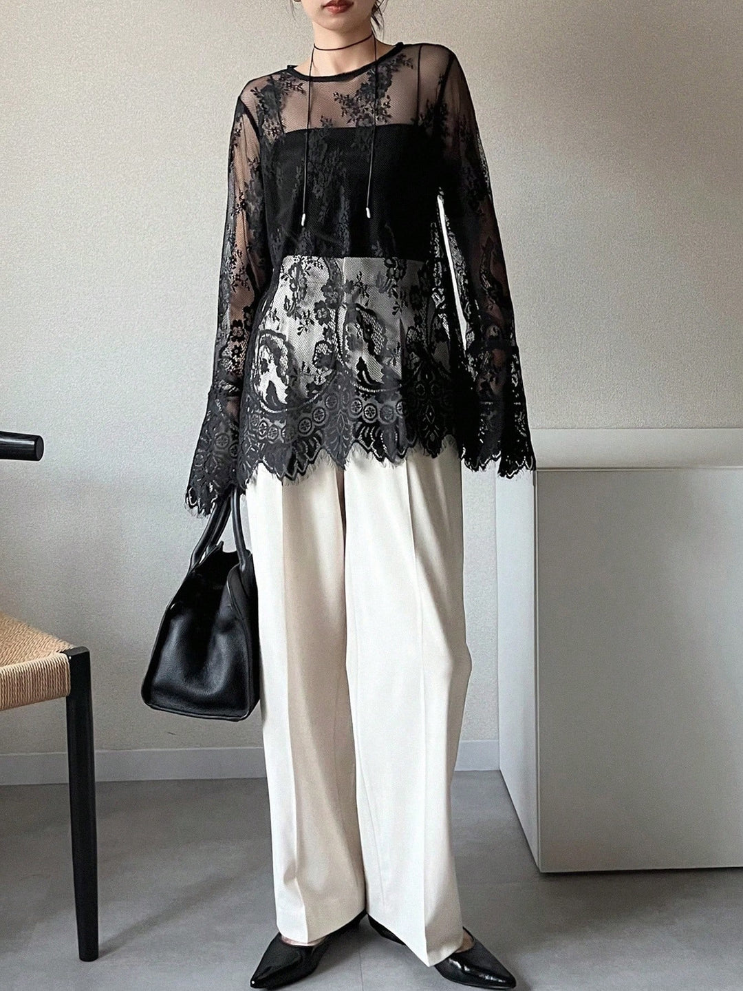 Top SHEIN, negru