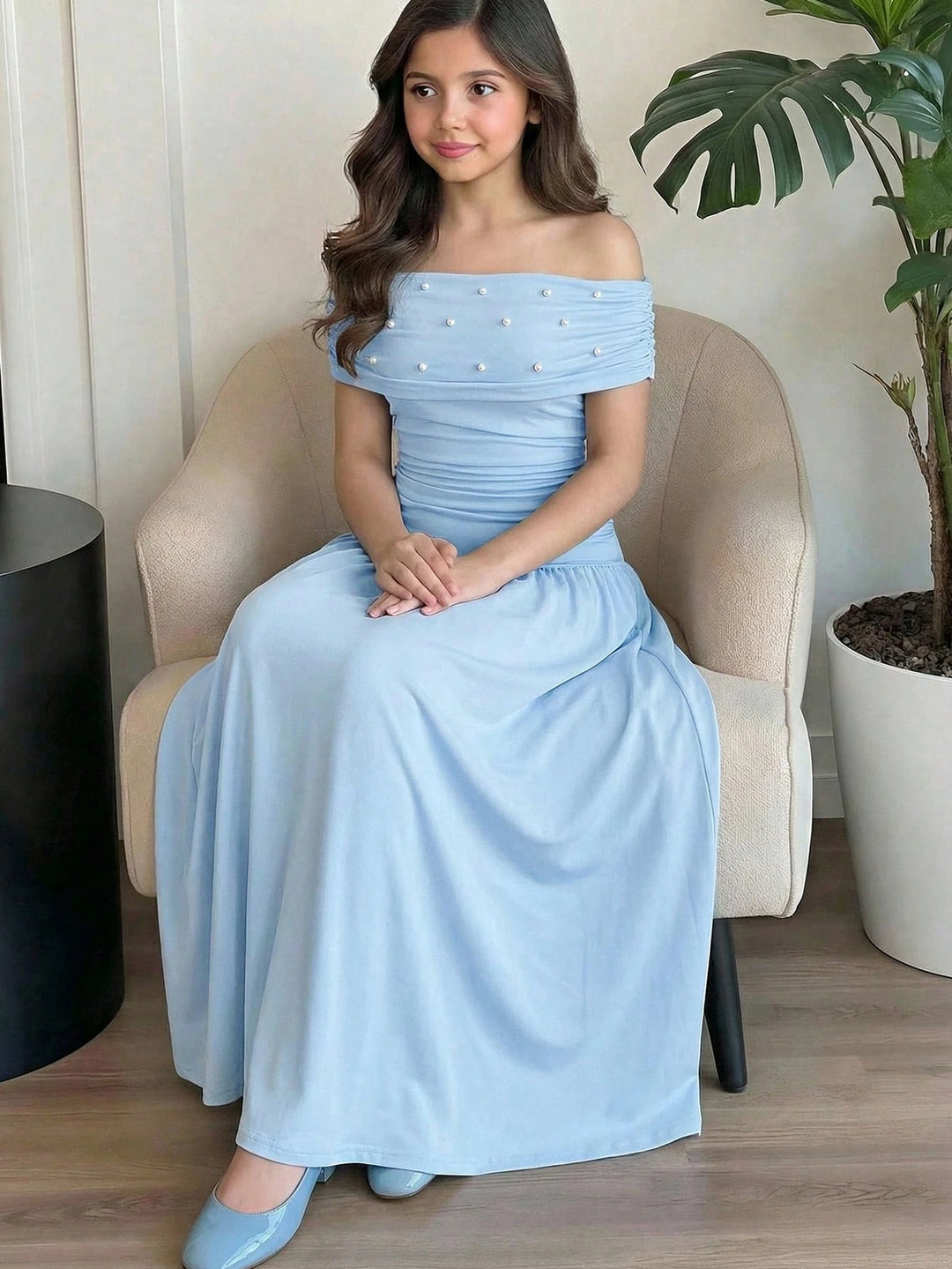 Rochie maxi SHEIN, albastru