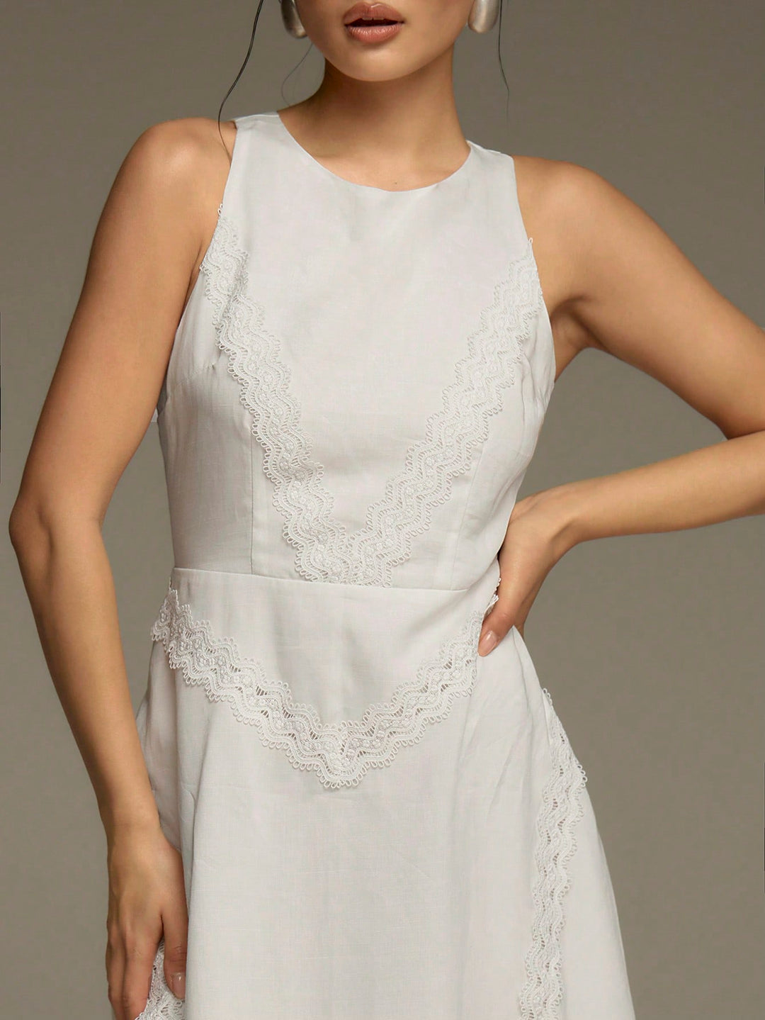 Rochie midi SHEIN, alb