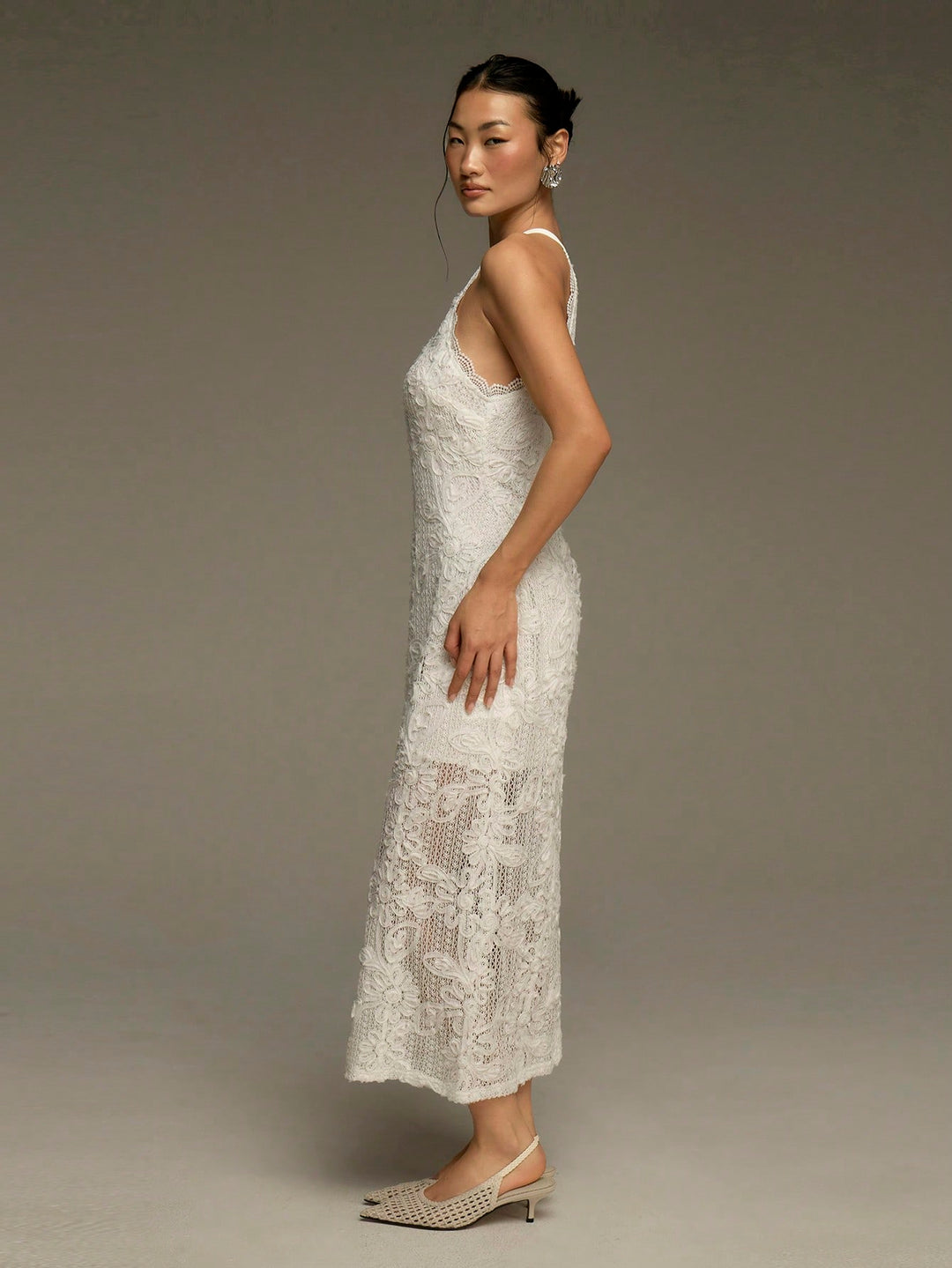 Rochie midi SHEIN, alb