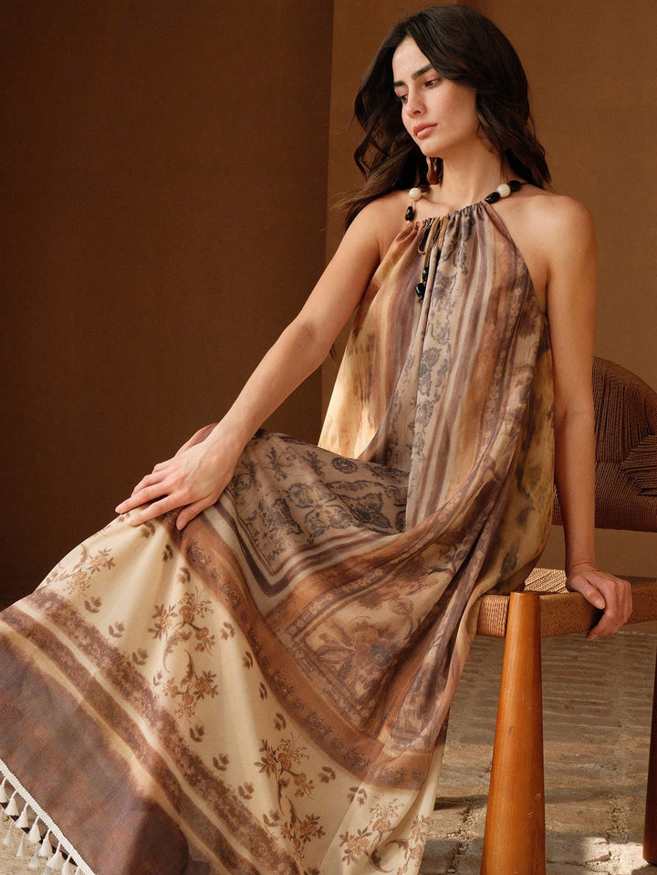 Rochie maxi SHEIN, maro