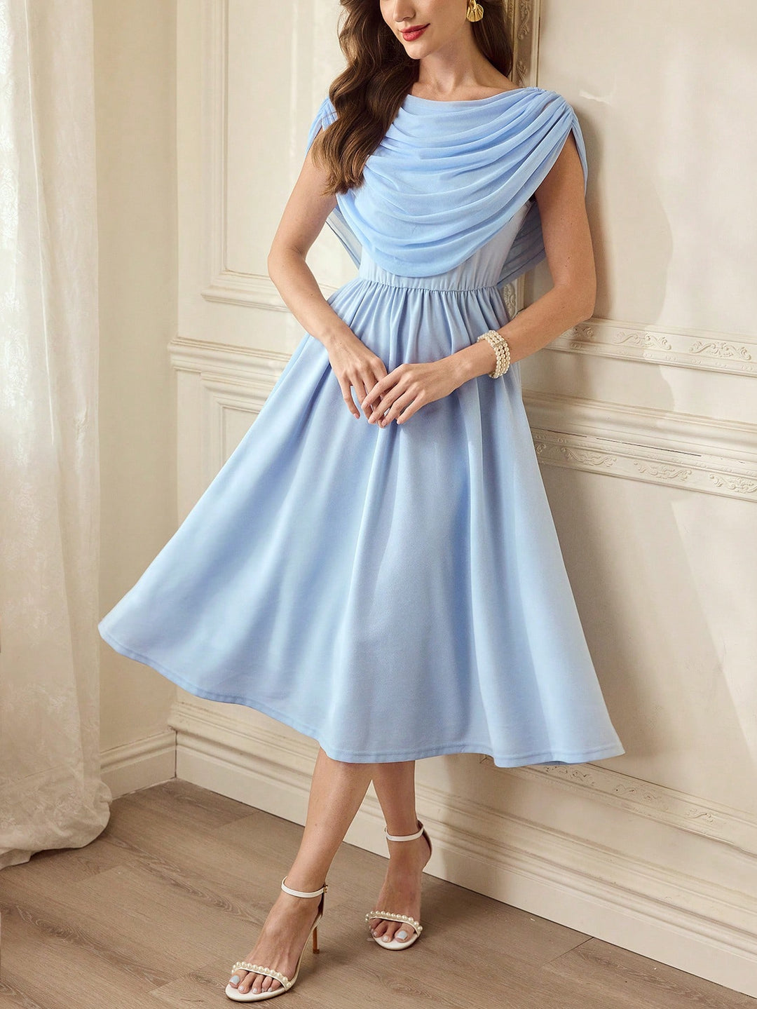 Rochie midi SHEIN, albastru