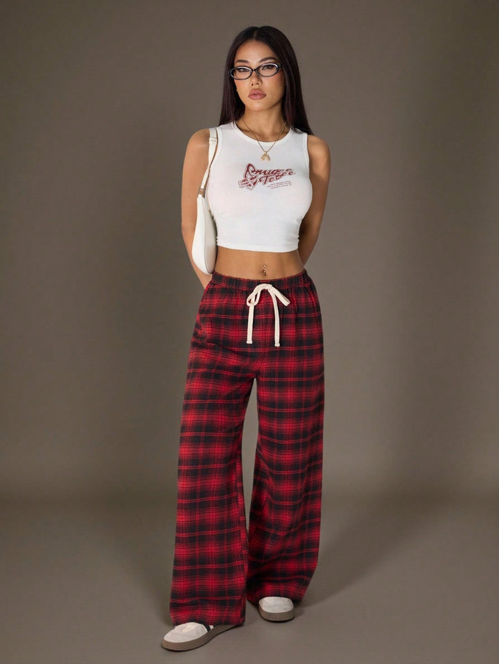 Pantaloni SHEIN, roșu