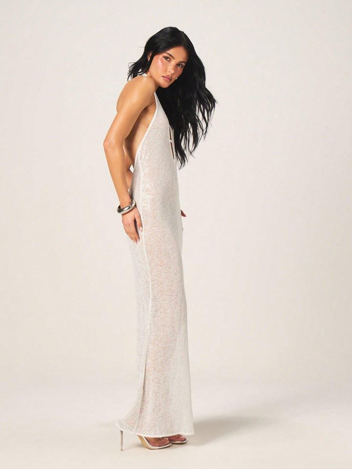 Rochie maxi SHEIN, alb