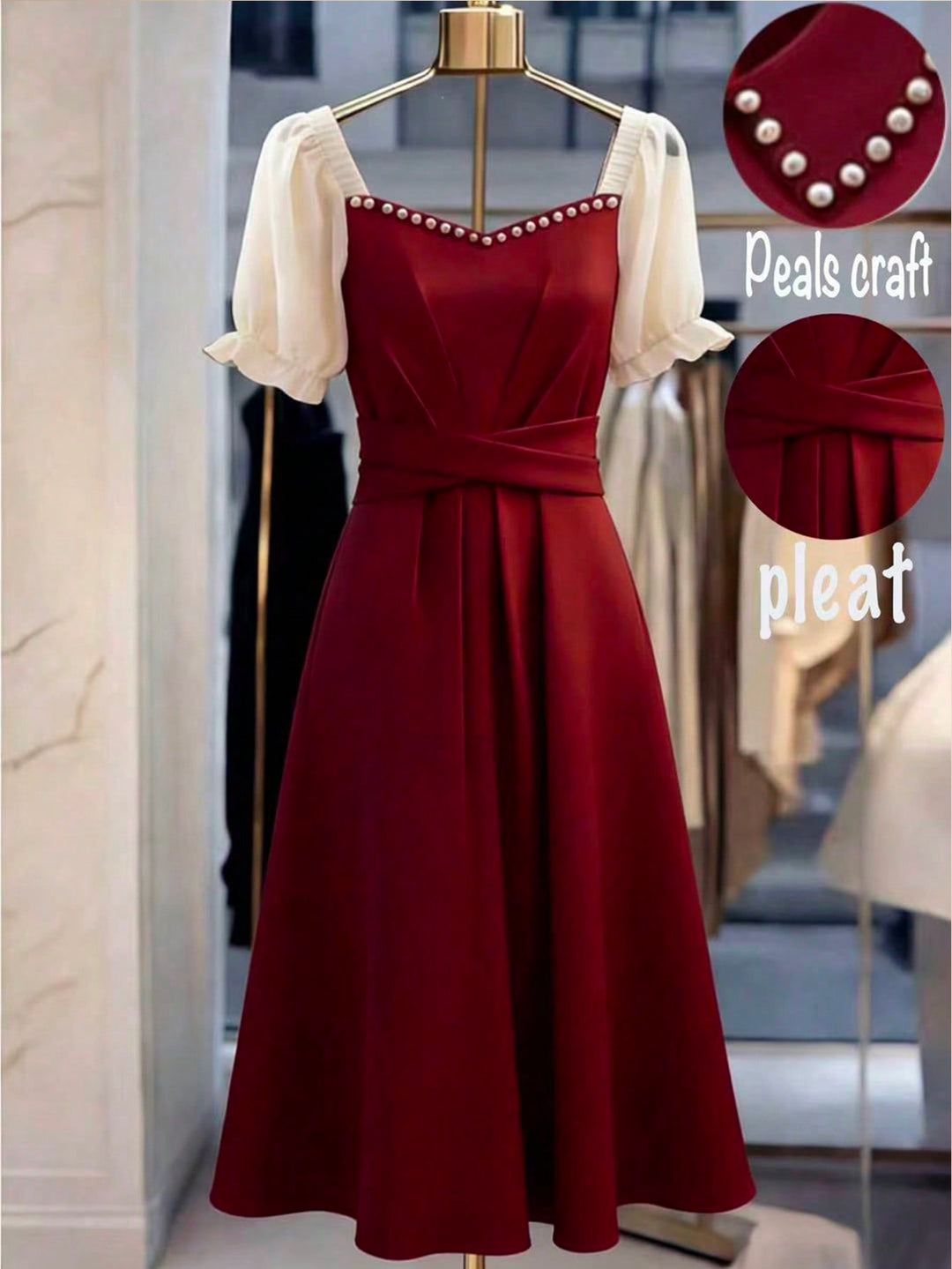 Rochie midi SHEIN, roșu