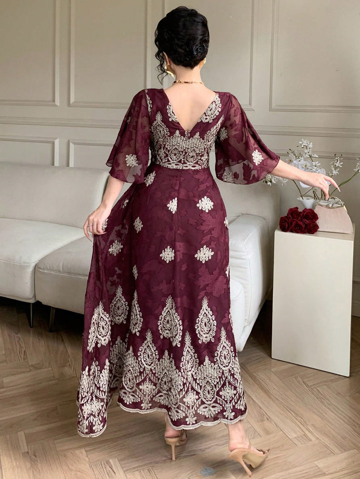 Rochie maxi SHEIN, vișiniu