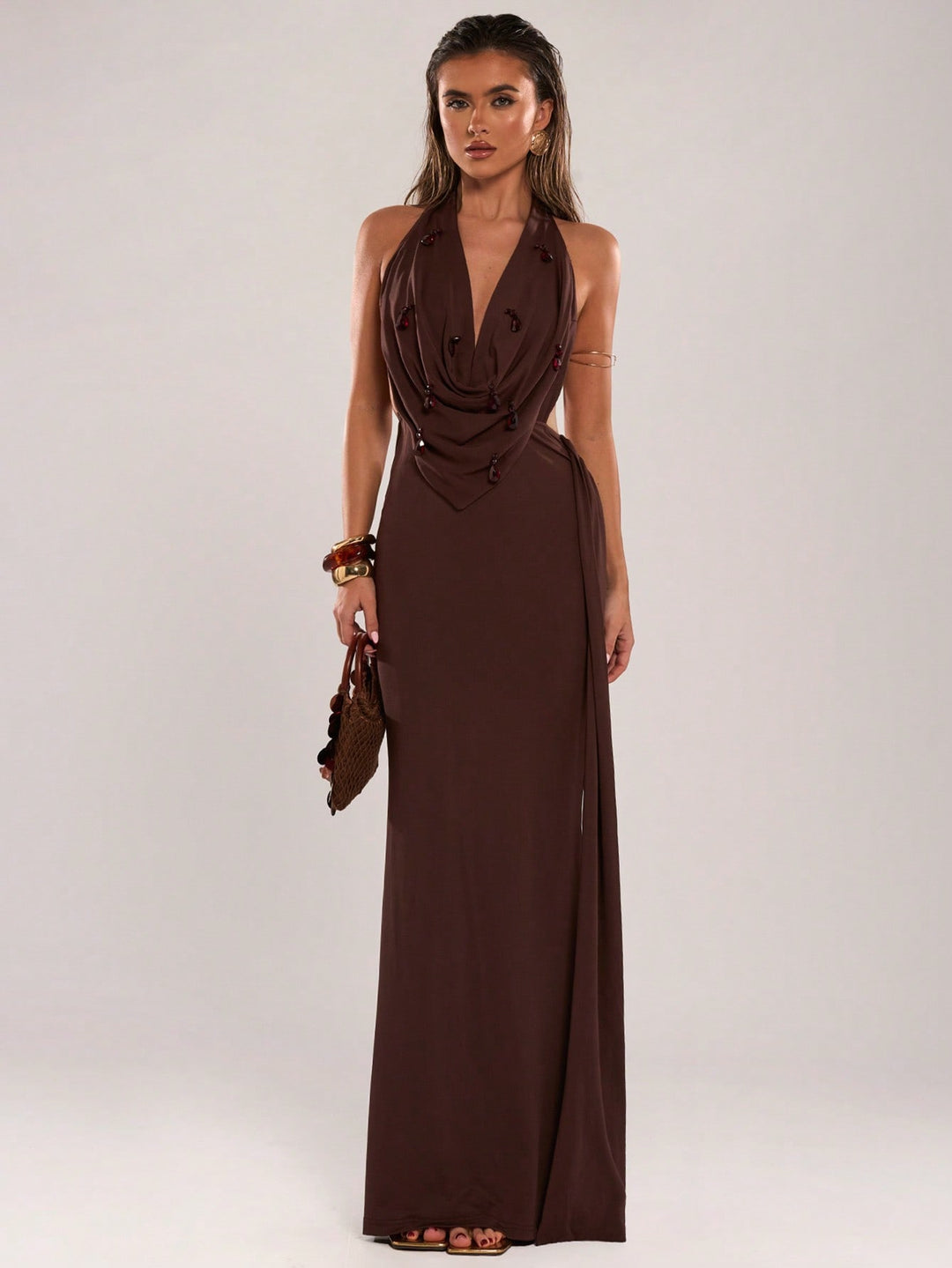 Rochie maxi SHEIN, turcoaz