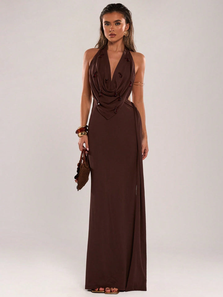 Rochie maxi SHEIN, turcoaz