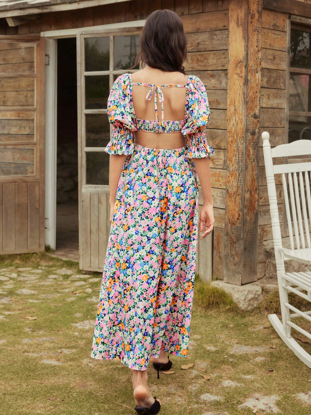 Rochie maxi SHEIN, mix culori