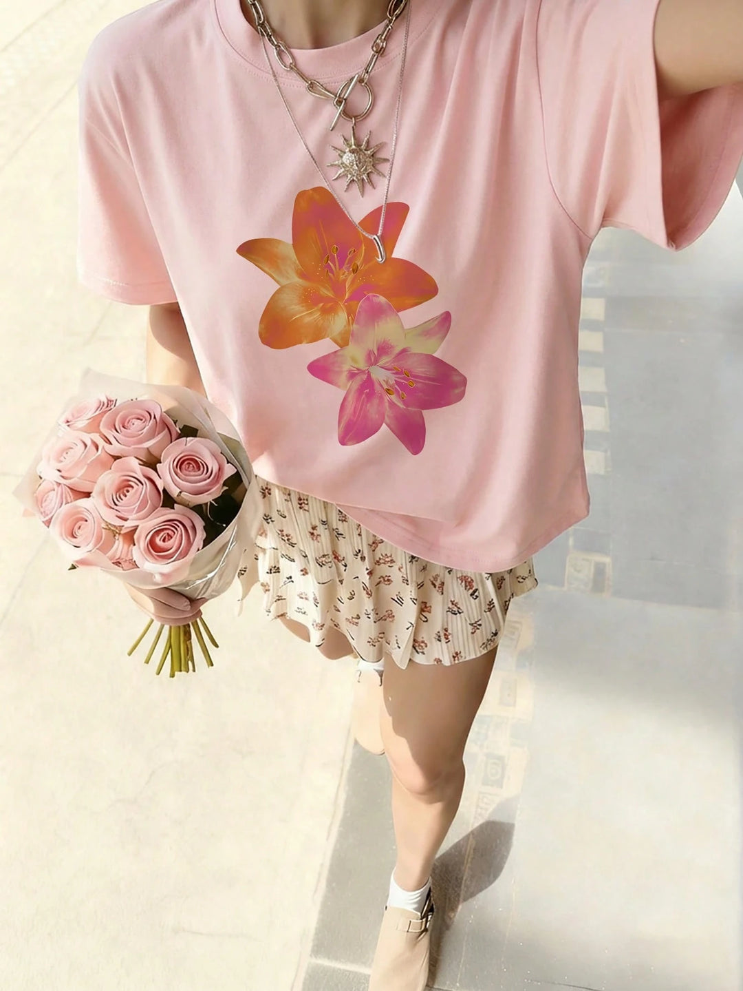 Tricou SHEIN, roz