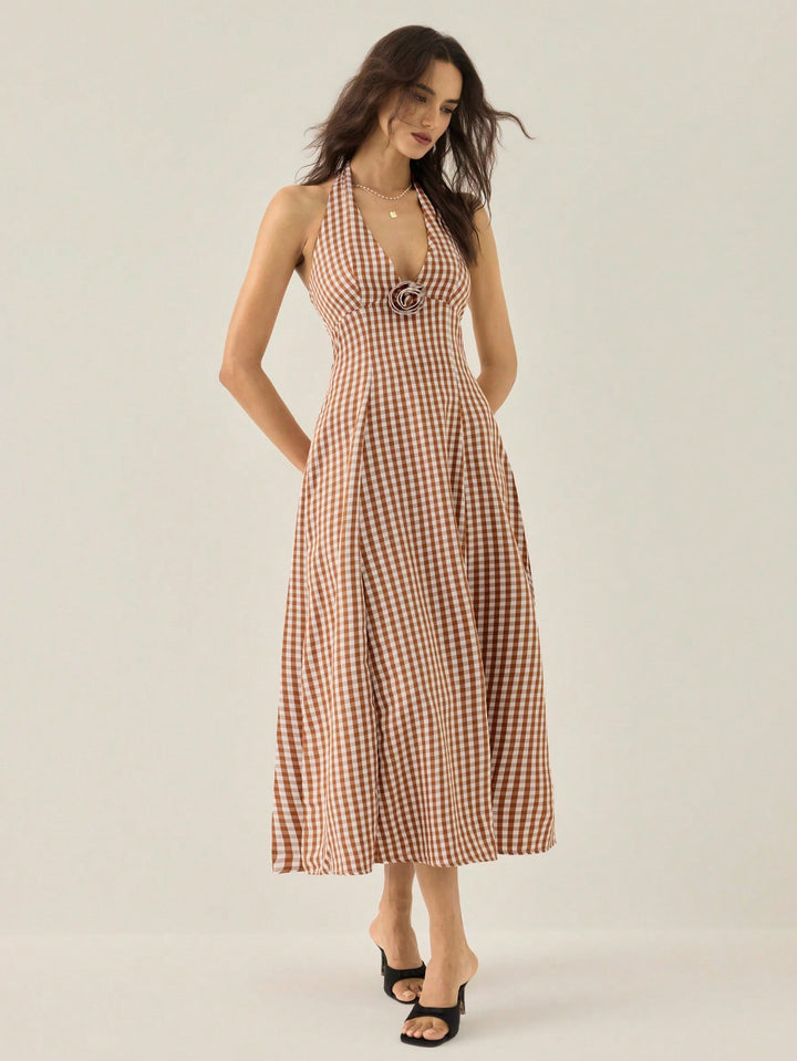 Rochie maxi SHEIN, maro