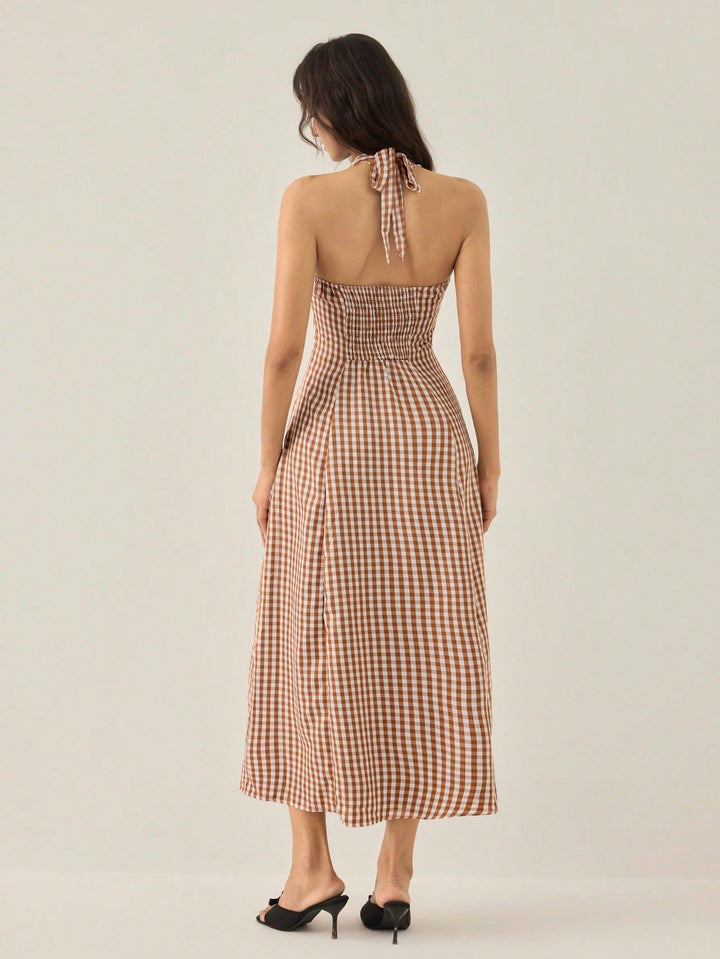 Rochie maxi SHEIN, maro