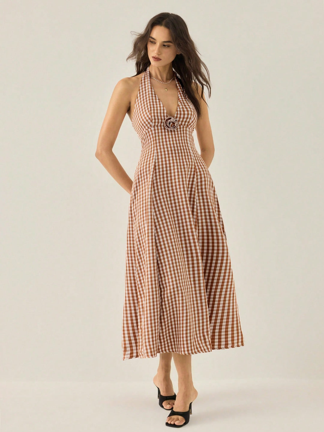 Rochie maxi SHEIN, maro