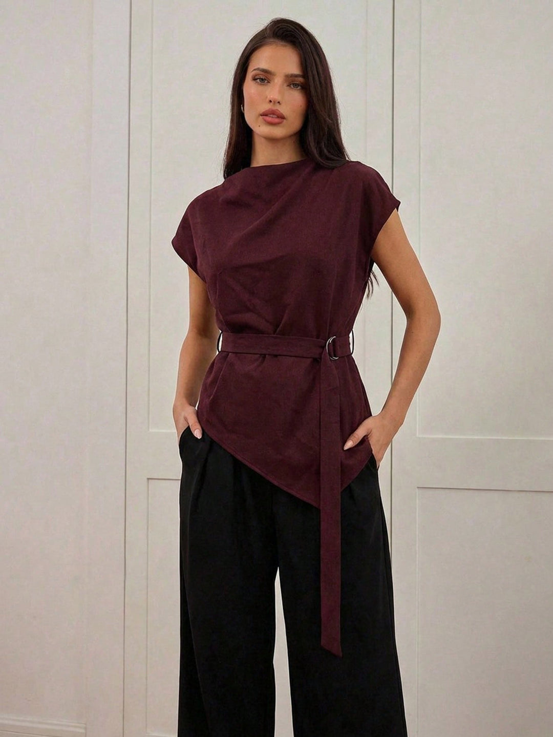 Bluza SHEIN, vișiniu