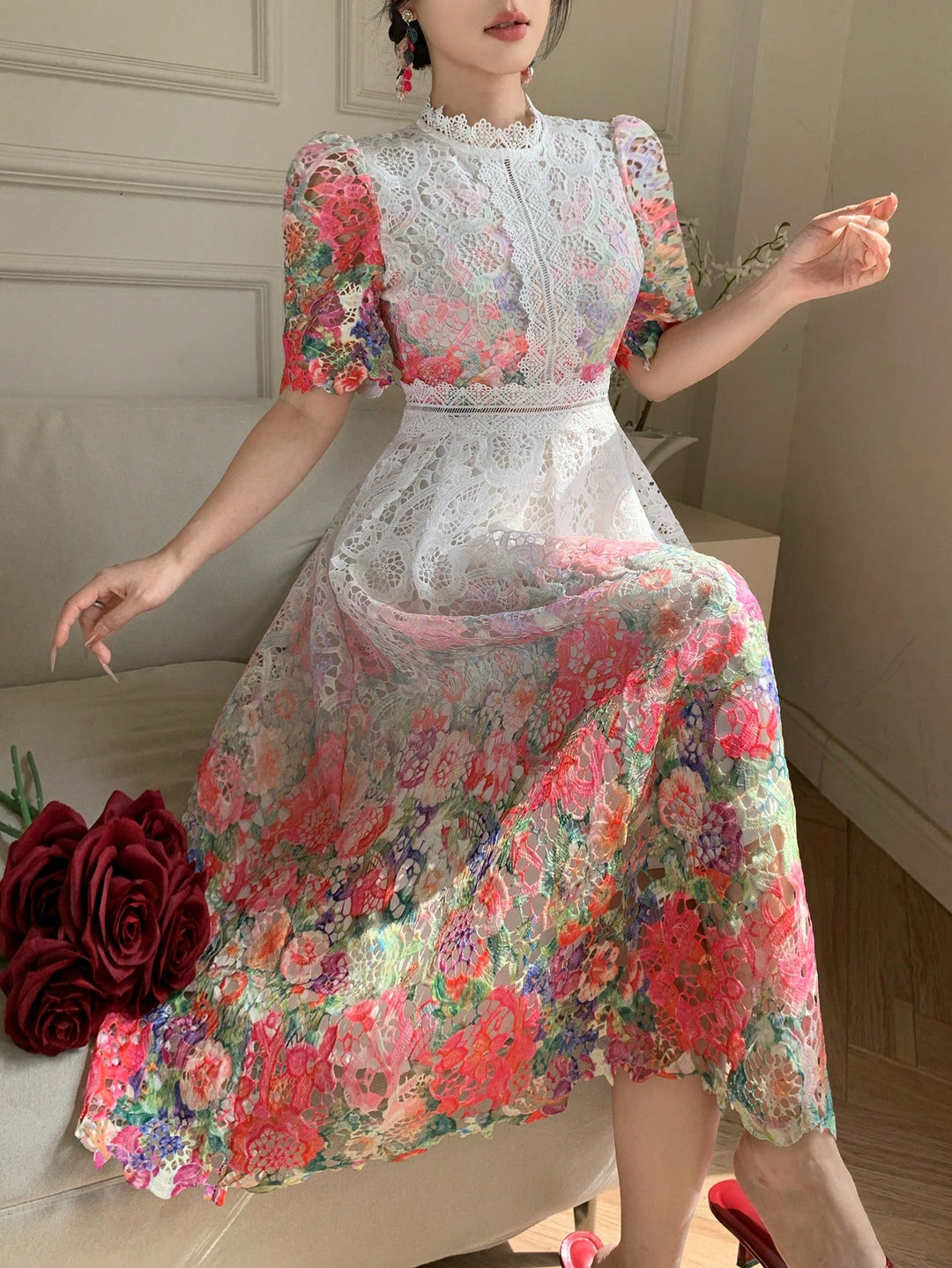 Rochie maxi SHEIN, roz