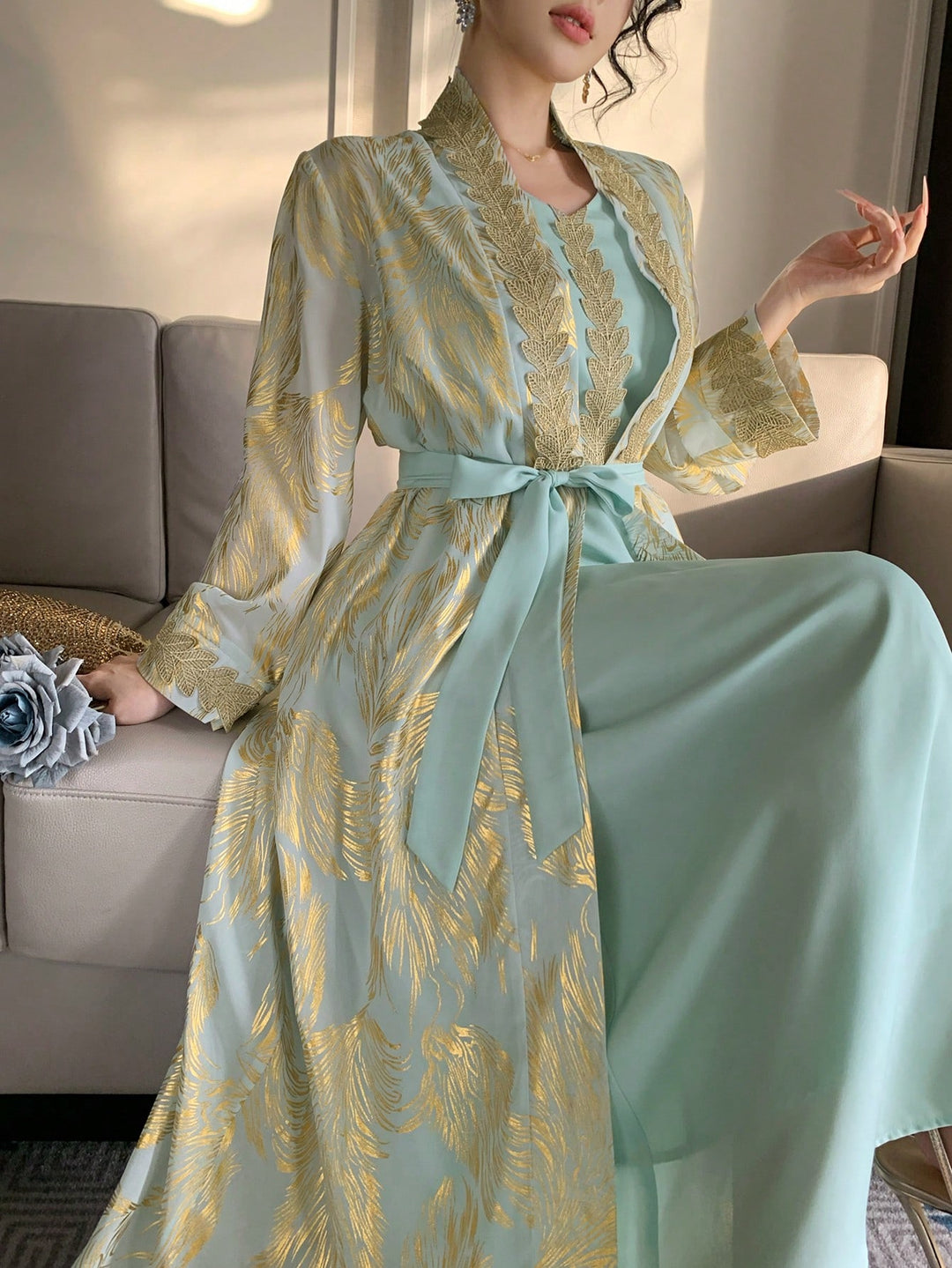 Rochie maxi SHEIN, verde