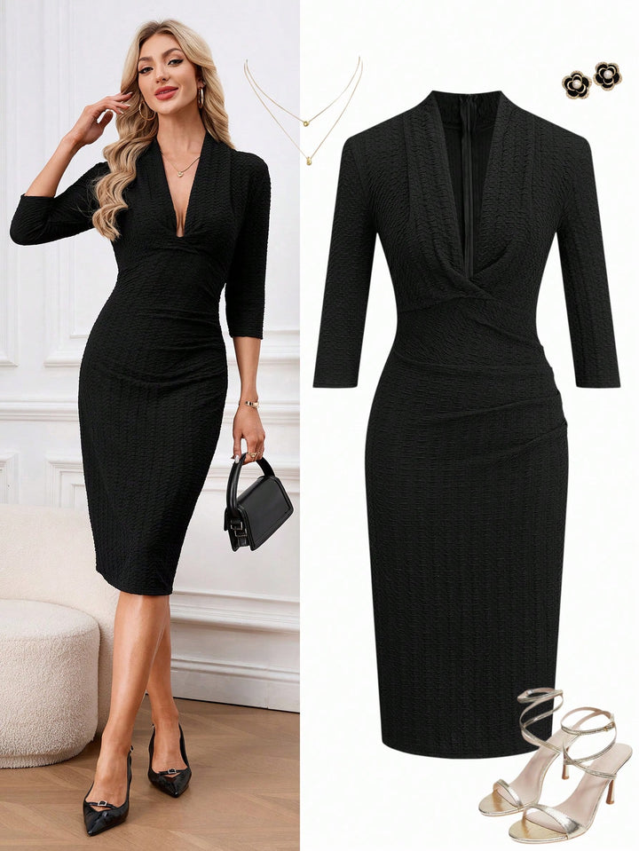 Rochie midi SHEIN, negru