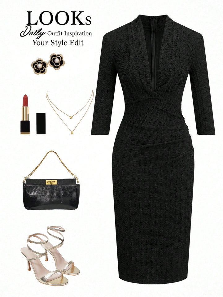 Rochie midi SHEIN, negru