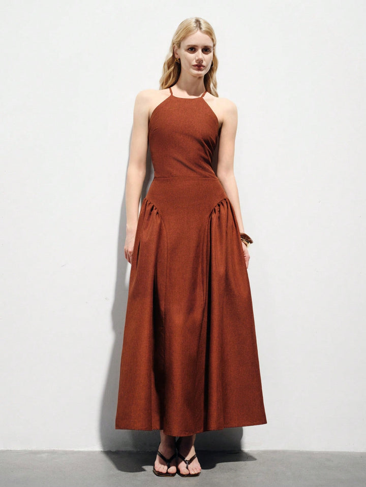 Rochie maxi SHEIN, portocaliu