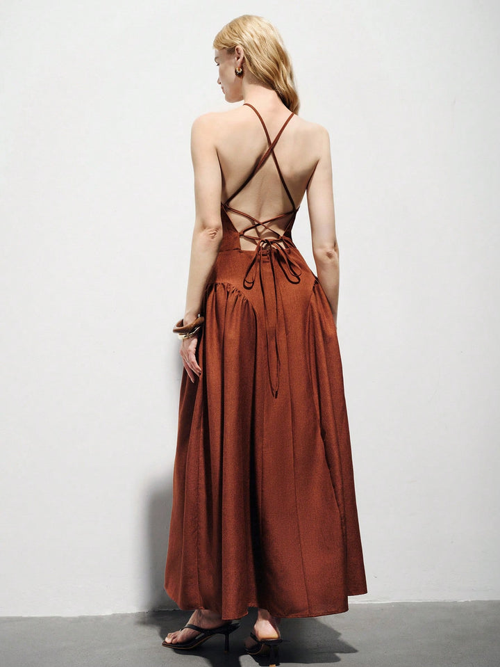 Rochie maxi SHEIN, portocaliu