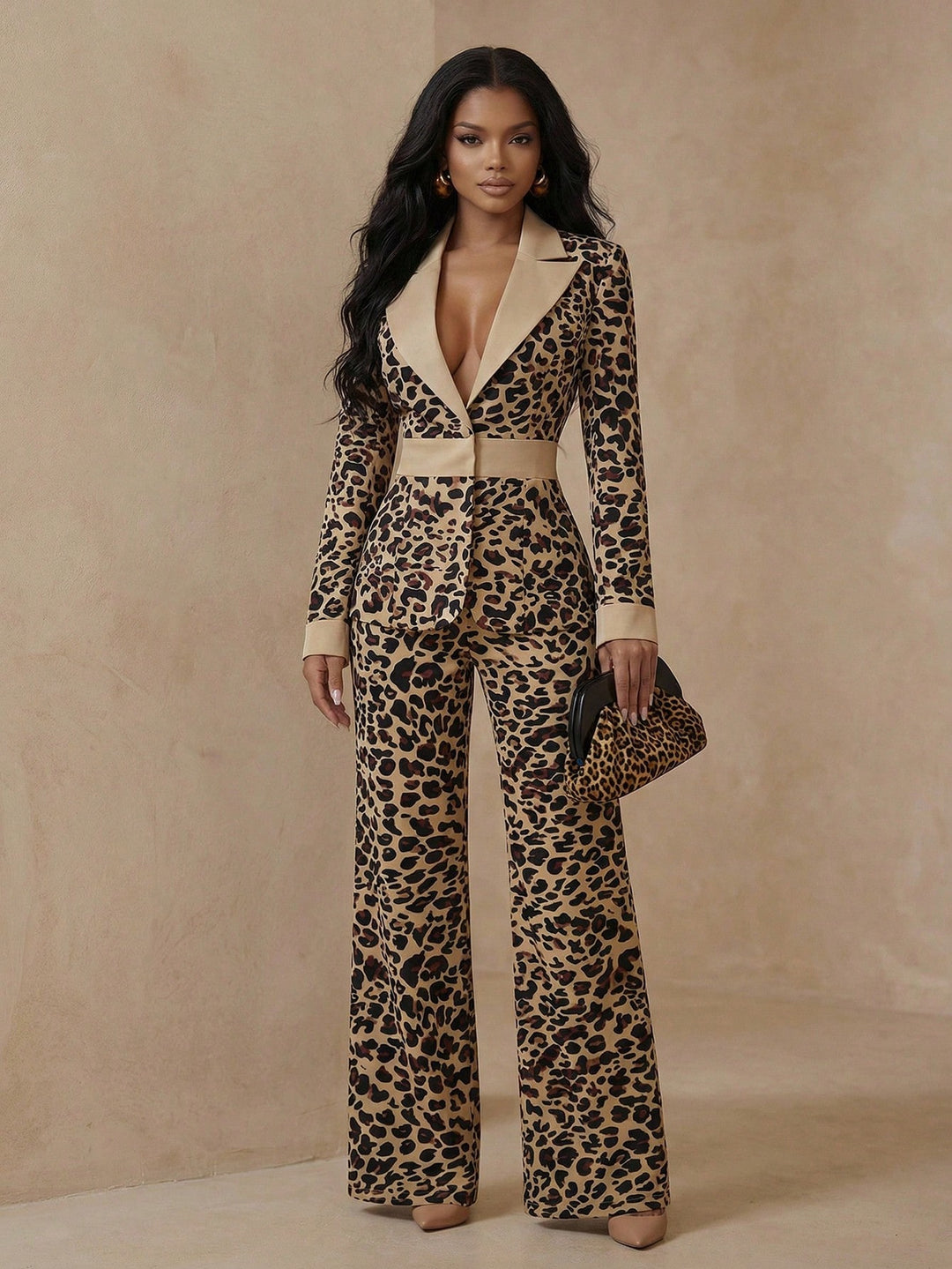 Pantalon SHEIN, maro