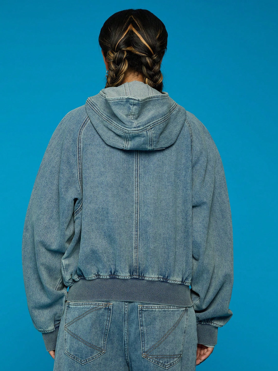 Jachetă denim SHEIN, albastru