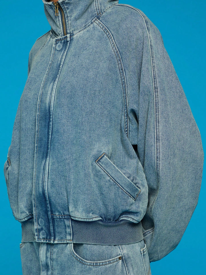 Jachetă denim SHEIN, albastru