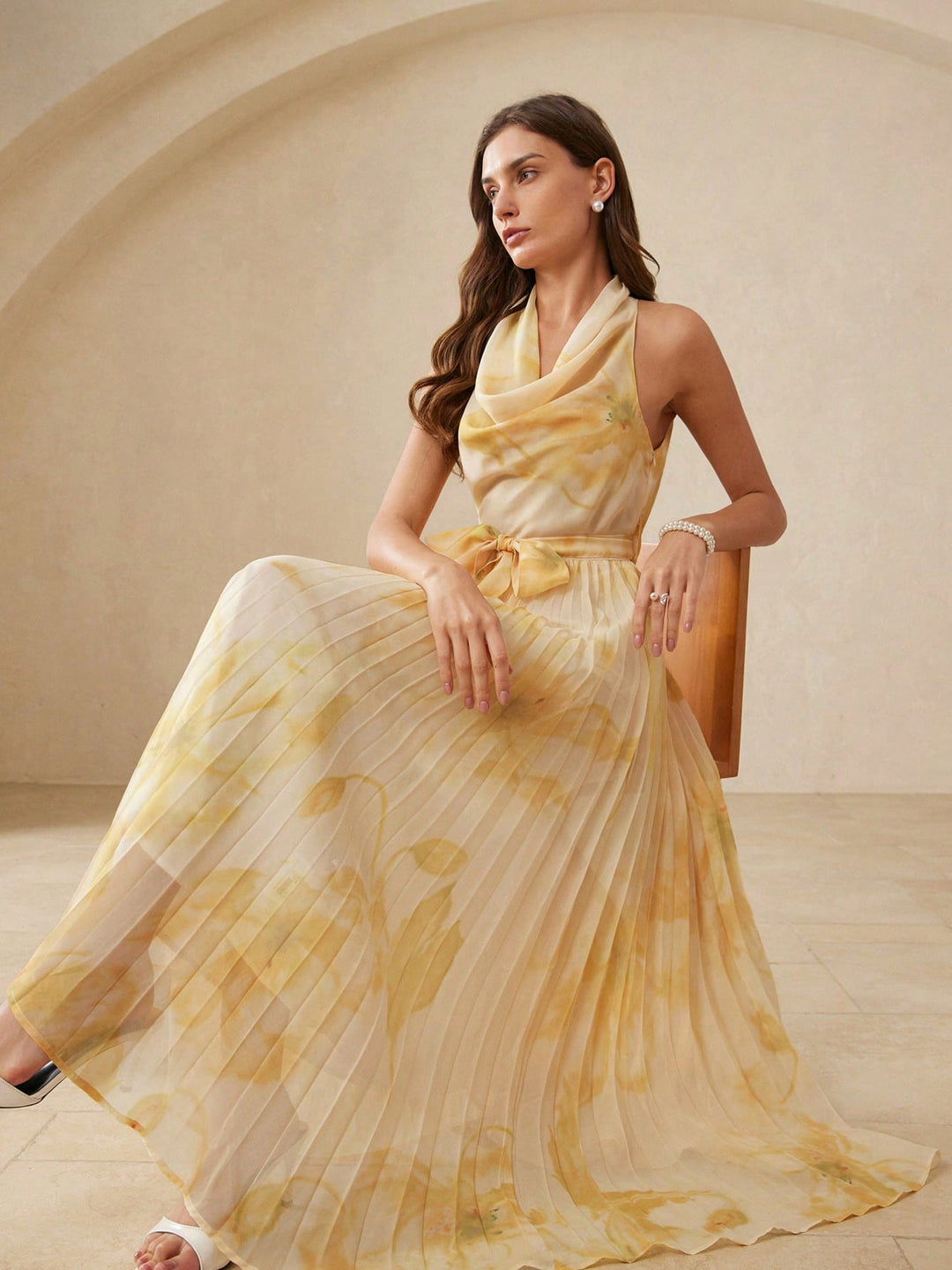 Rochie maxi SHEIN, galben