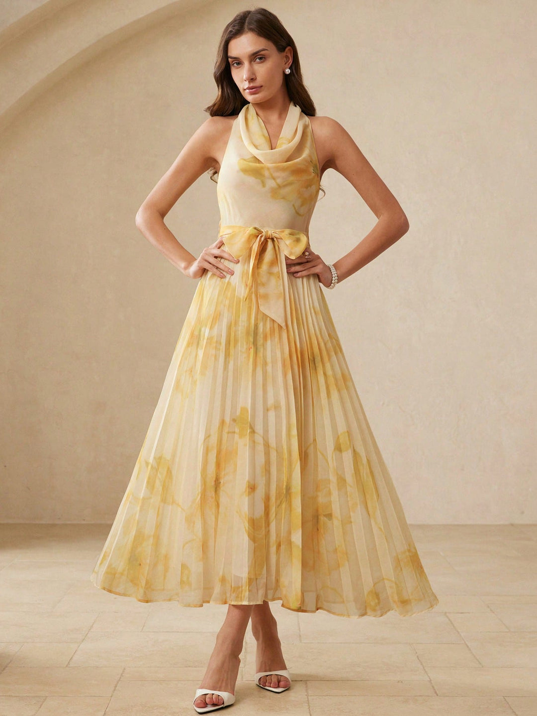 Rochie maxi SHEIN, galben