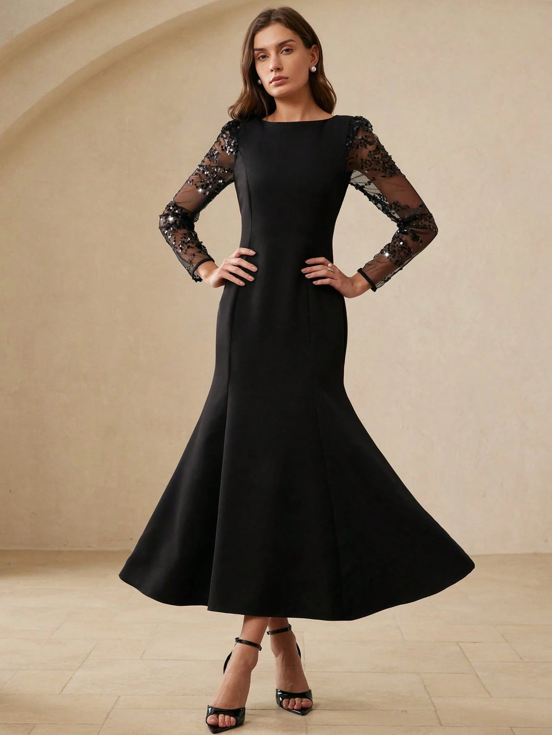 Rochie maxi SHEIN, negru