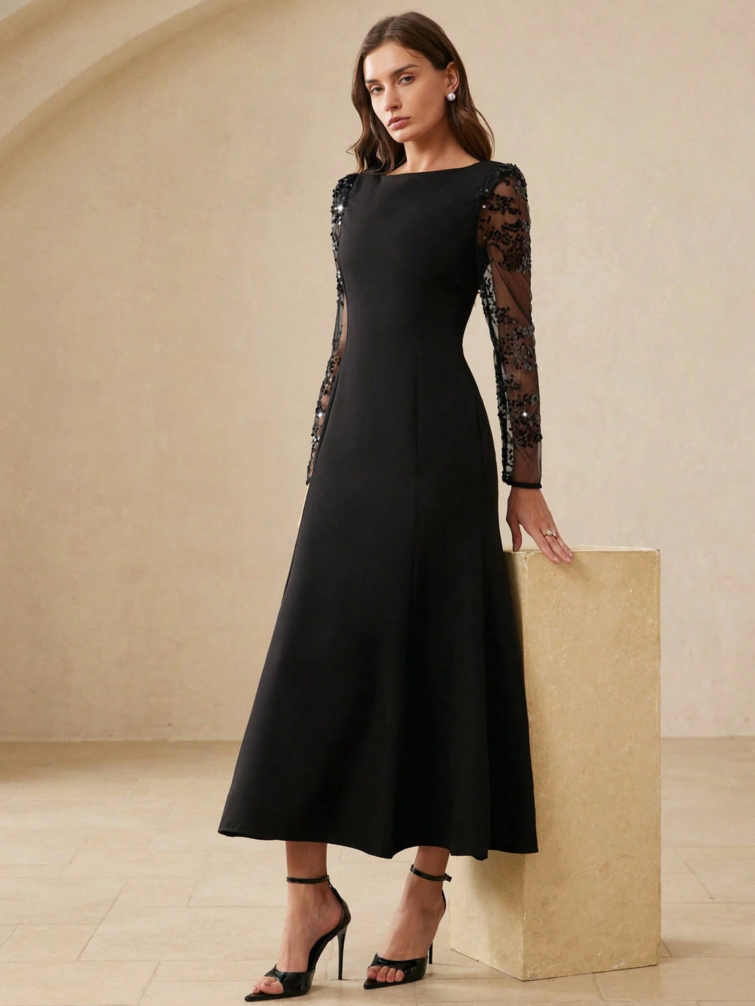 Rochie maxi SHEIN, negru