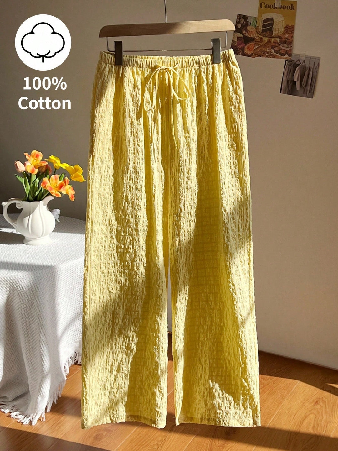 Pantaloni SHEIN, galben