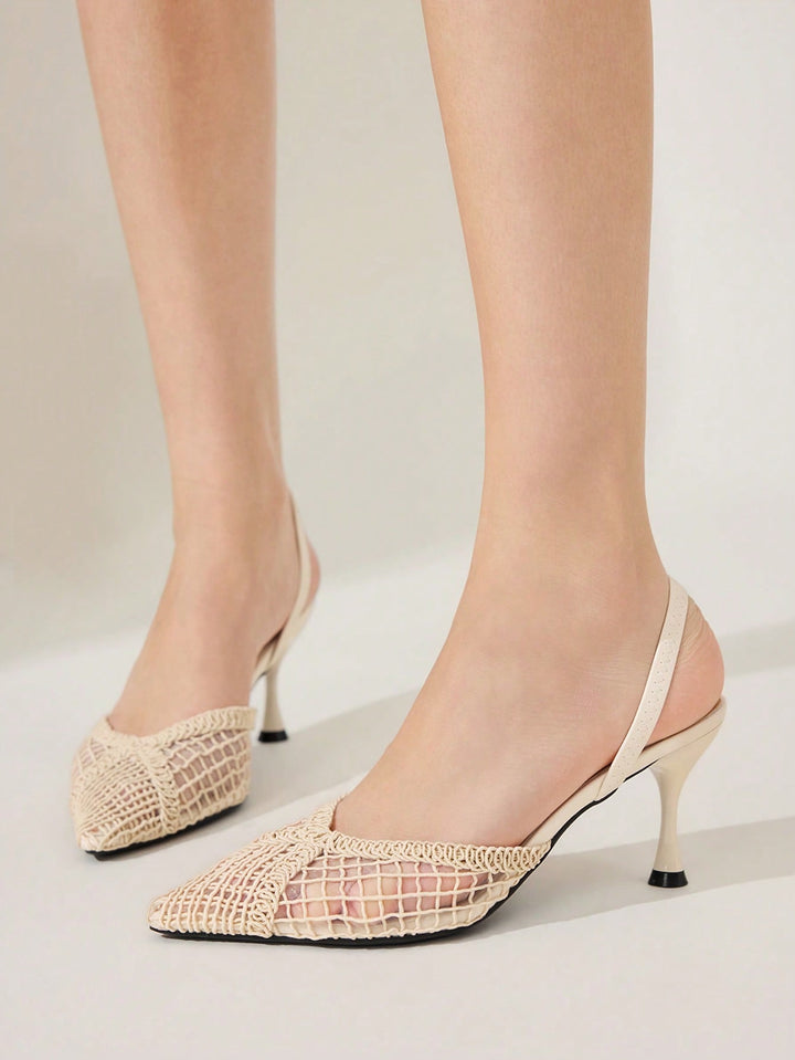 Pantofi cu toc SHEIN, bej