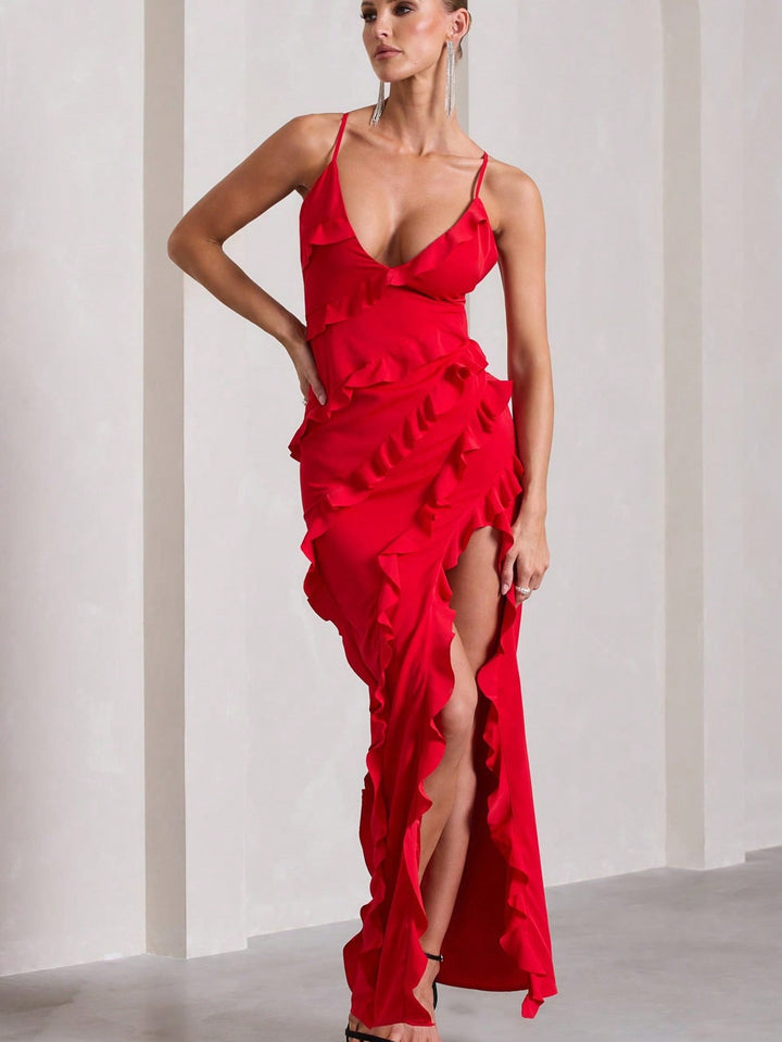 Rochie maxi SHEIN, roșu