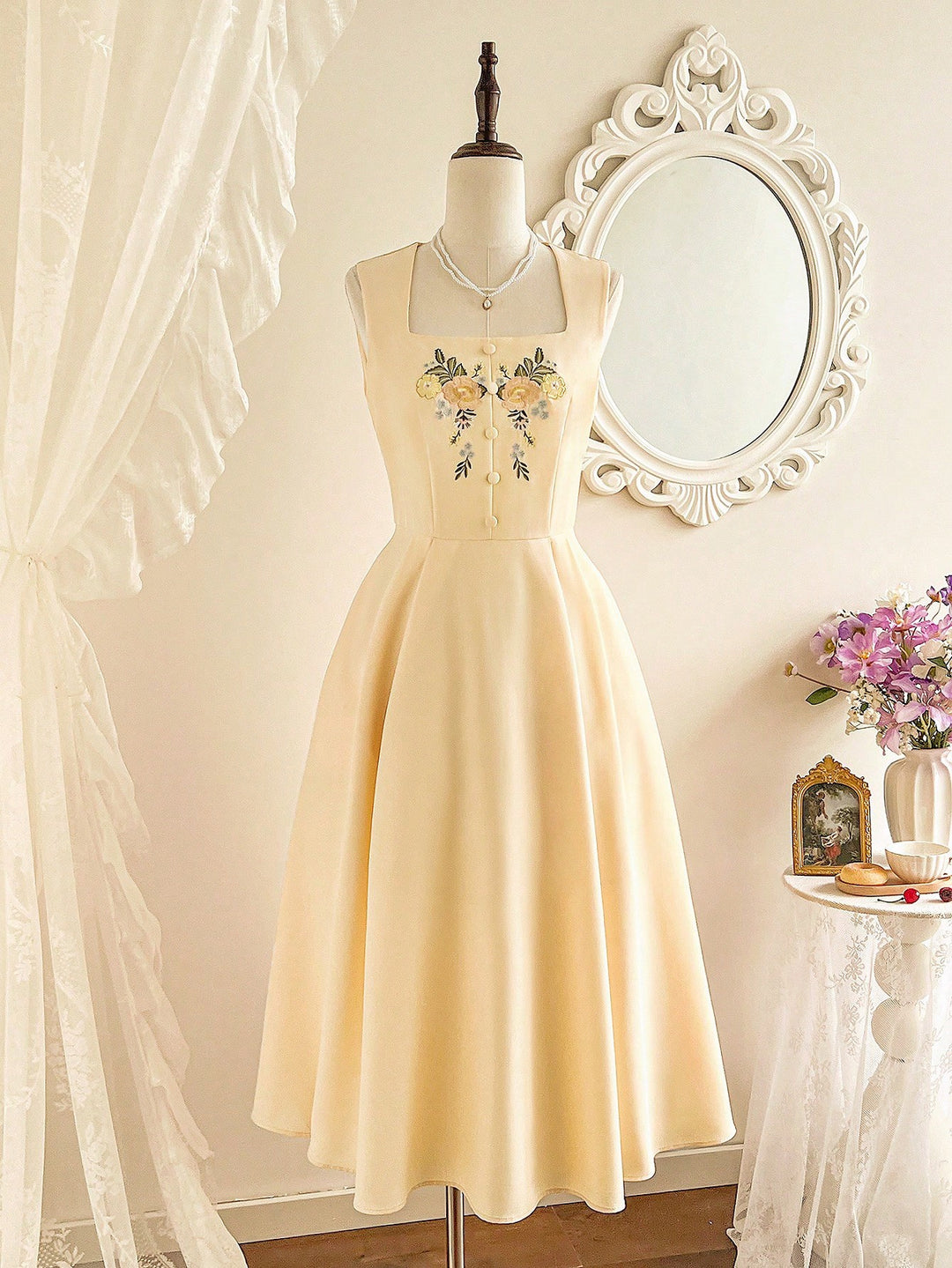 Rochie midi SHEIN, galben