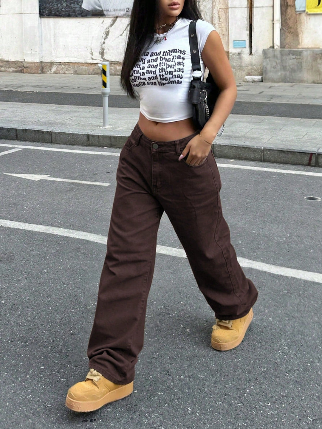 Jeans SHEIN, maro