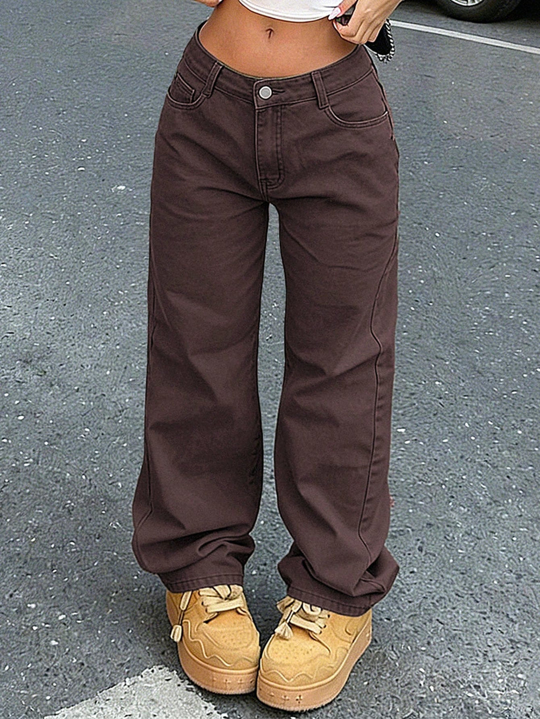 Jeans SHEIN, maro