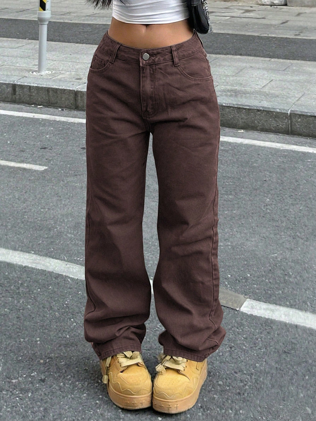 Jeans SHEIN, maro