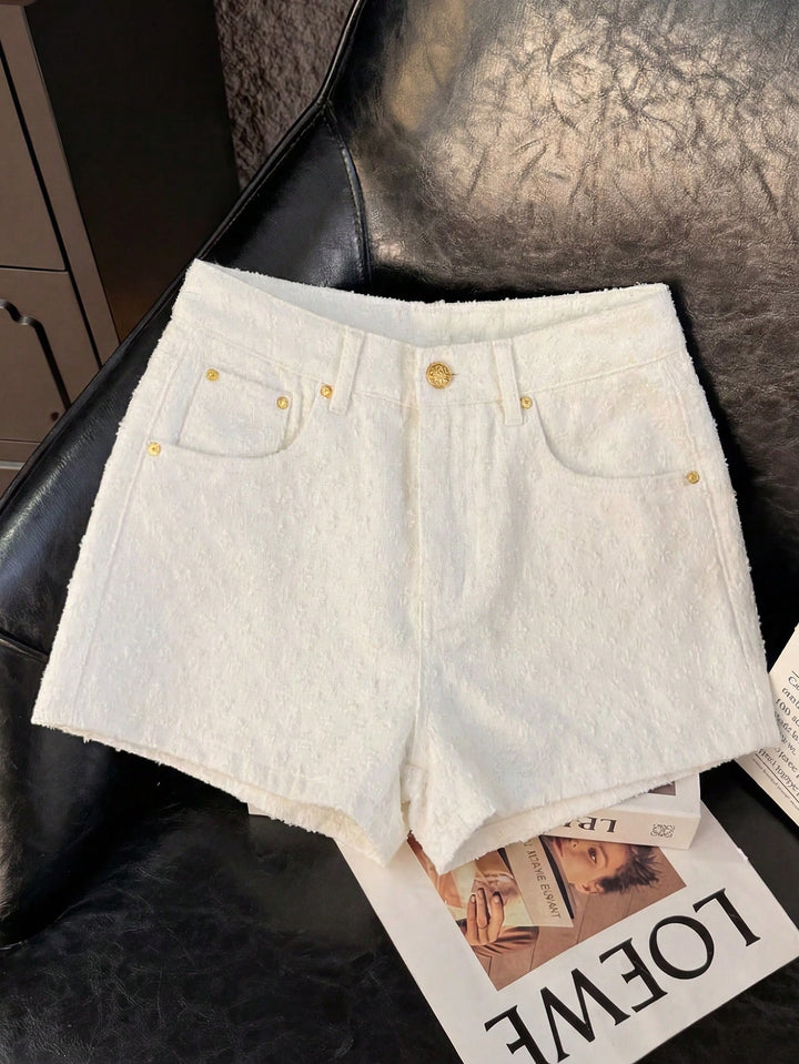 Pantaloni scurți SHEIN, alb
